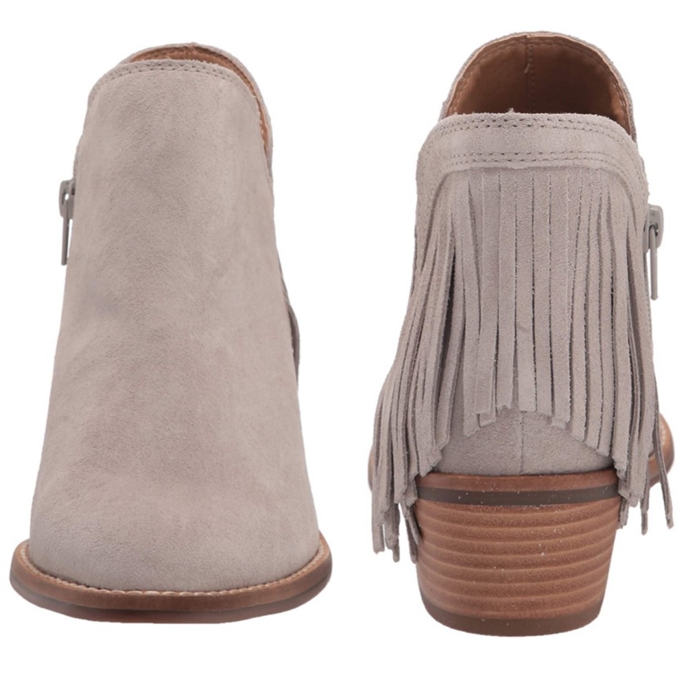 • [Lucky Brand] Suede Fringe Booties • - Picture 8 of 15